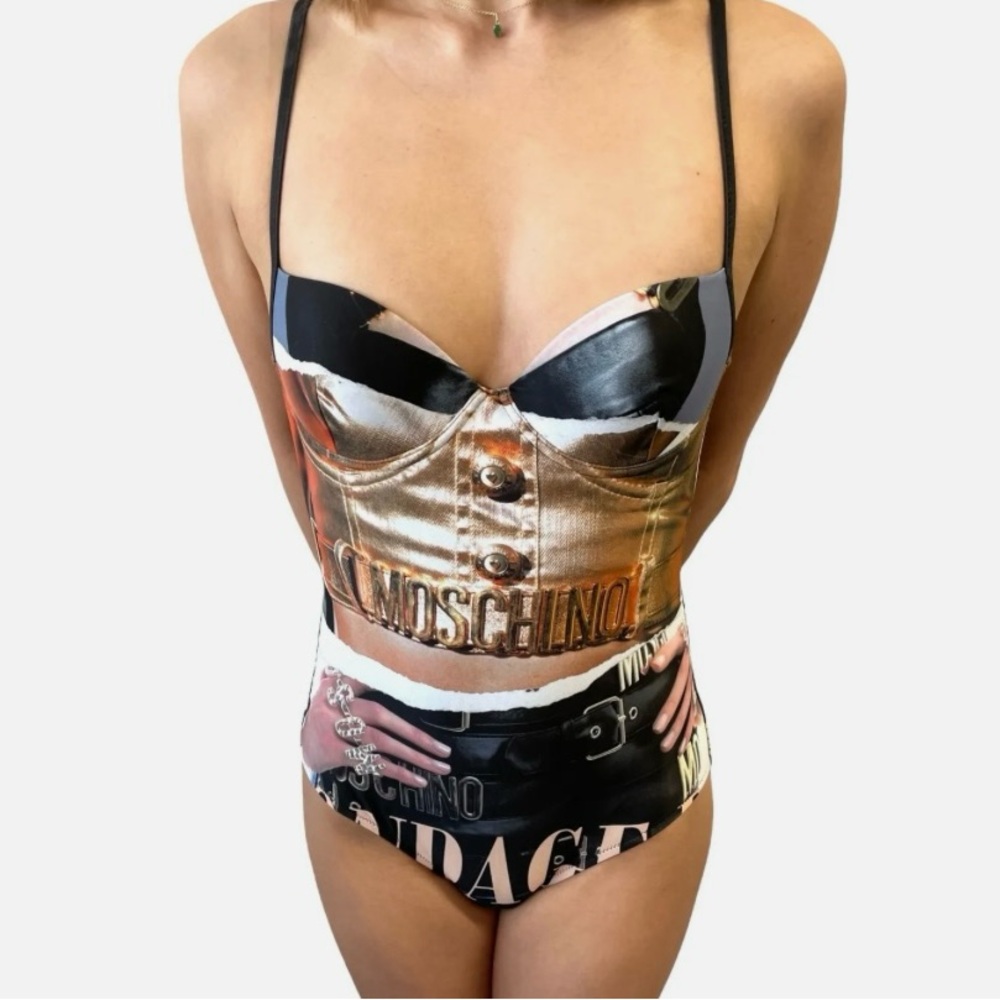 MOSCHINO Vintage Logo Swimsuit Swimwear
